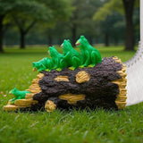 Frogs Statue Gutter Downspout Extensions, Rain Gutter Downspout Splash Block Extender Cover Garden Yard Sculpture Decorative, 3" × 4" Downspouts