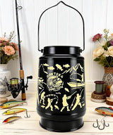 Fishing Valentine's Day Gifts for Men Dad Grandpa Boyfriends Him Rechargeable Lantern Lamp Led Night Light Retirement Gifts for Christmas Funny Unique Gift for Fishing Lover