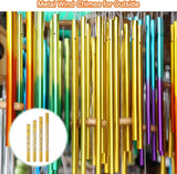 M METERXITY 24-Pack Wind Chime Tubes, 4 Sizes Aluminum Metal Wind Bell Empty Tubes for Outside/Adults Arts and Crafts/DIY [Yellow]