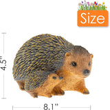 CLEVER GARDEN Cute Resin Garden Statue Decoration, Outdoor Lawn Yard Polyresin Animal Figurine Sculpture Ornament Décor, Hedgehog Family