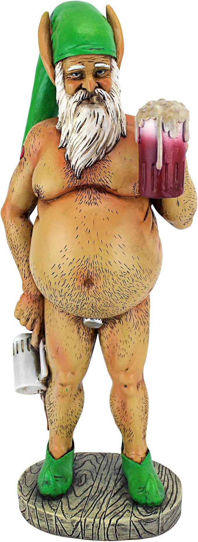 Design Toscano QM14020 Garden Gnome Statue - Otto Fully Krausened Elf Gnome - Naughty Gnomes - Drunk Gnome Statue full color