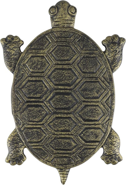MDLUU Turtle Stepping Stone, Cast Iron Flagstone, Decorative Tortoise Stepping Stone for Garden Walkway, Flower Bed (Bronze)