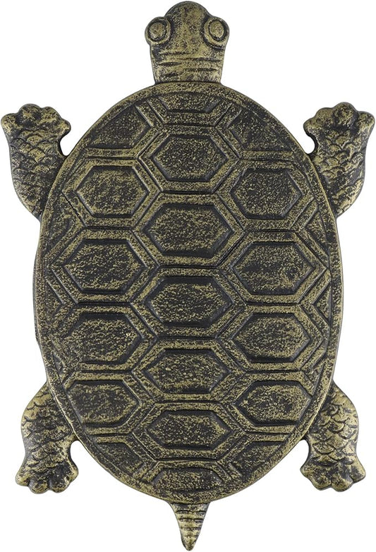 MDLUU Turtle Stepping Stone, Cast Iron Flagstone, Decorative Tortoise Stepping Stone for Garden Walkway, Flower Bed (Bronze)