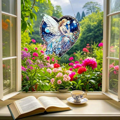 Fairy Ornaments Colorful Window Hanging Decorations Home Wall Decor for Bedroom Patio Indoor Outdoor