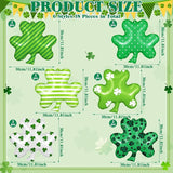 18 Pcs 12 Inch St Patrick's Day Inflatable Shamrock Ornaments Decorations Large Blow up Lucky Clover Hanging Ornaments Irish Clover Shape PVC Yard Decors Shamrock Outdoor Decoration for Yard Lawn