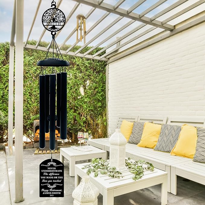 Personalized Retirement Wind Chime, Personalized Thank You Gifts, Custom Retirement Gift,Retirement Gift Ideas