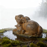 Rabbit Garden Outdoor Statue Resin Easter Bunny Statues for Home, Living Room Decoration, Garden Decor,Brown