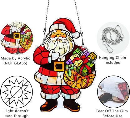 Christmas Ornaments Colorful Window Hanging Decorations Home Wall Decor for Indoor Outdoor