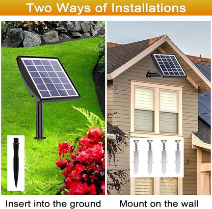 RGB Solar Pond Lights LED Underwater, 13 Lighting Modes Submersible Pond Lights, Smart Auto ON/Off Color Changing Landscape Spotlights with IP68 Waterproof for Outdoor Ponds Garden Patio Decor