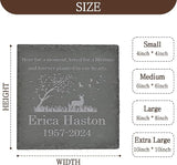 Personalized Memorial Stone Memorial Garden Stone - Sympathy Gifts for Loss of Dad, Mom or Loved One - Bereavement, Remembrance and Condolence Gift - Forever Planted in Our Hearts Square