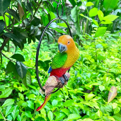 Lifelike Hanging Parrot Statues, Tiki Bar Parrot, Realistic Bird Garden Ornaments Outdoor Figurines, Polyresin, Full Color