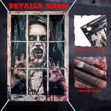 Halloween Window Decorations Scary Vampire Ghost, Halloween Party Hanging Decor Blood Spooky Theme Poster for Outdoor Indoor Door Yard Porch Wall Holiday, 32" x 47"