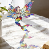 Fairy Suncatcher, Stained Glass Fairy Suncatcher Window Hanging, Suncatchers for Sister/Friend