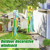 NOVWANG 2 Pieces 40 Inches Windsock, Butterfly Sunflower Wind Socks for Outside Decor Hanging Flag for Home Garden Yard Wall Balcony Decoration