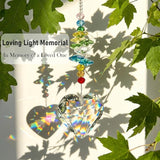Crystal Angel Wings Suncatcher - A Piece of My Heart is in Heaven Memorial Gift for Women, Sympathy Bereavement Gift for Loss of Loved One, Remembrance Window Decor