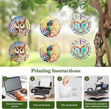 3 Inch Sublimation Wind Spinner Blanks, 5 Pack Double-sided Sublimation Metal Blanks Bulk for Transfer DIY, Aluminum 3D Wind Spinner for Indoor Outdoor Porch Garden Yard Window Hanging Decor