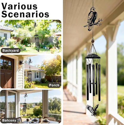 Memorial Wind Chimes Outdoor Decor - 40" Bald Eagle Large Wind Chimes for Outside Deep Tone,Memorial Windchimes for Backyard Balcony Porch Home Decor,Best Gifts for Women/Men Friend Birthday Holiday