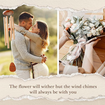 Leebbsin Wedding Gifts Wind Chime, Wedding Gift for Couple 2025, Engagement Gift for Newlywed Bride Groom Husband Wife, Bride to be Gifts for Bridal Shower Engagement Anniversary, Large-36''