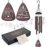 Bestie for Women,32" Bronze Mom Wind Chimes,Bestie Gifts Friendship Gift for Birthday Mother's Day Unique Bestie Gift Ideas for Outdoor Patio,Garden,Window and Home Decoration