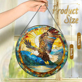 Bald Eagle Sun Catcher, 8 Inch Stained Glass Suncatcher, Stained Glass Window Hanging, Bald Eagle Indoor Decor, Idea Gift, Gift Exchange