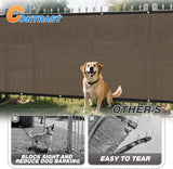 TANG Fence Privacy Screen Brown 8 Feet x 100 Feet Outdoor Shade Cloth with Grommets, 150 GSM Temporary Fence Cover with Zipties Mesh Netting Fences Blockage for Backyard Garden Patio Chain Link