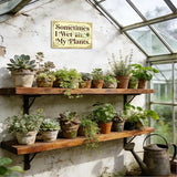 Garden Signs for Outside - Sometimes I Wet My Plants, Funny Metal Signs for Home Garden Patio Yard, Vintage Gardening Gifts for Women, Wall Decor 12" x 8"