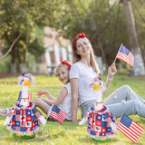 JcHrmers 4th of July Porch Goose Outfits Memorial Day Goose Outfit Fits 23" Plastic Cement Goose Statue Patriotic Goose Costume for USA 250th Anniversary Outdoor Garden Patio Yard Lawn Decor