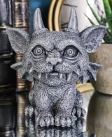 Ebros Gothic Horned Bat Cat Gargoyle Bast Figurine Small Mythical Fantasy Decor Statue 3.25" Tall As Talisman of Protection Fairy Garden Accessory DIY Renaissance Or Medieval Collectible