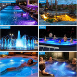 LOFTEK Submersible LED Lights with Remote, 13 LED Pool Lights for Inground Above Ground Pool, IP68 Waterproof 16 Color Changing Underwater Light for Ponds, Hot Tub, Bath, Battery Operated (2 Packs)
