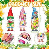 Umigy 3 Pcs Summer Gnome Yard Sign 32 x 10 Inch Outdoor Summer Yard Decor with Stakes Watermelon Beach Ball Surfboard Gnome Lawn Sign Yards Art Stakes for Outdoor Lawn Backyard Porch Garden Decoration