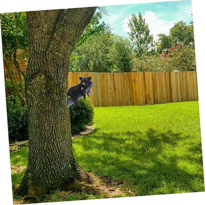 Yardwe Resin Bear Sculpture for Outdoor Decor Unique Tree Animal Figurine Durable Garden Ornament Versatile Hanging Table Display for Animal Lovers and Nature Enthusiasts
