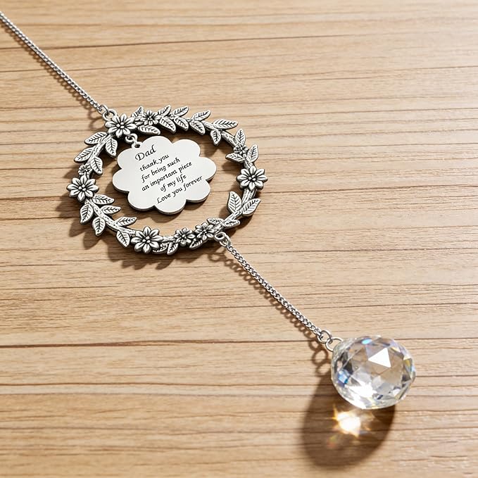 Thank You Gifts for Dad,Suncatcher Birthday for Men,Sun Catcher Gifts for Dad Christmas Birthday Thanksgiving