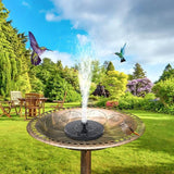 Solar Fountain Pump Bird Bath, 3W Floating Powered Water, Outdoor Panel for Garden, Pond, Pool, Decor & Tools
