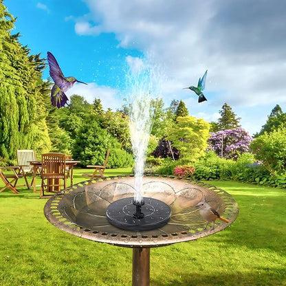 Solar Fountain Pump Bird Bath, 3W Floating Powered Water, Outdoor Panel for Garden, Pond, Pool, Decor & Tools