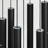 Corinthian Bells 27" Double Heart Wind Chime – Black – Engraved Intertwined Hearts with Ivy Circle – Romantic Gift for Weddings, Anniversaries & Loved Ones