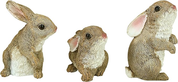 Design Toscano The Bunny Den, Garden Rabbit Statue: Set of Six