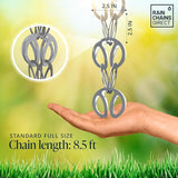 Rain Chains Direct - Modern Loop Rain Chain - 8.5 FT - Durable Milled Aluminum (Gray) - Premium Rain Chains for Gutters