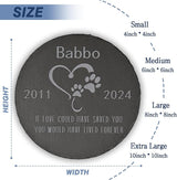 Pet Memorial Stone Pet Garden Statue - Pet Memorial Gifts - Pet Tombstone - Pet Loss Gift - Loss of Pet Stone - Round