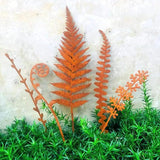 5Pcs Garden Decor Metal Flowers for Outside,Garden Stakes Decorative,Flower Bed Decor Plant Stakes,Garden Statues Outdoor Clearance,Metal Yard Art Outdoor,Plant Decorations for Pots