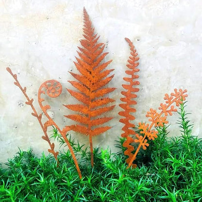 5Pcs Garden Decor Metal Flowers for Outside,Garden Stakes Decorative,Flower Bed Decor Plant Stakes,Garden Statues Outdoor Clearance,Metal Yard Art Outdoor,Plant Decorations for Pots