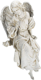 Joseph's Studio by Roman, 12.75" H Sitting Angel Garden Statue, Outdoor Decor
