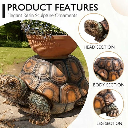 24" Large Golden Lion Statue for Garden, Outdoor Sculpture, Animal Decor for Yard Porch Entryway Patio Living Room (Large, Garden Turtle)