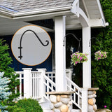 4 Pack Heavy Duty 16 Inch Outdoor Plant Hangers, Black Wall Hanging Brackets for Hanging Flower Basket, Bird Feeders, Lanterns, Wind Chimes