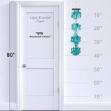Woodstock Chimes Asli Arts Collection, Capiz Waterfall, 40'' Azure Capiz Wind Chimes for Outdoor, Patio, Home or Garden Décor, Wind Chime for Mom Christmas/Hanukkah Gifts (CWRA)