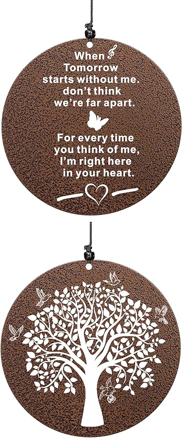 The Wind Chime CO Memorial Wind Chimes, 32" Inch Sympathy Wind Chimes Gift for The Loss of A Loved one, Home Decor Outdoor Garden, Soothing Melodic Tones (Copper)