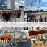 VIVIKEN Planter Box Bracket, Adjustable Hang Window Box Holder with Butterfly, Hanging Flower Pot Stand Brackets for Outdoor Patio Garden Fence Pergola Balcony Supporting Heavy Planters-4Pack