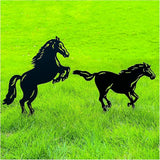 TIGGSY Horse Metal Decorative Garden Stakes Horse Gifts for Women/Men Horse Lovers Gifts Silhouette Statues for Yard Art, Outside, Patio, Outdoor Decor, Garden Decorations, Lawn Ornaments