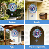 Wind Spinners Outdoor Bird, 12 inch Stainless Steel Craft Decor Birthday Gifts for Women, Men and Mom - Wind Spinners Hanging Kinetic for Yard, Garden, Outside, Patio, Outdoor