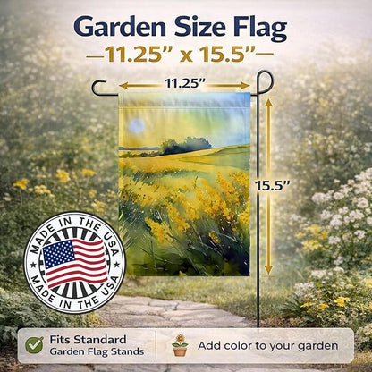 Caroline's Treasures Nebraska Goldenrod in Watercolor Garden Flag Mailbox Flag Decorative Yard Flag Banner Outside Patio Artwork Yard Flower Beds, Garden Size, Multicolor
