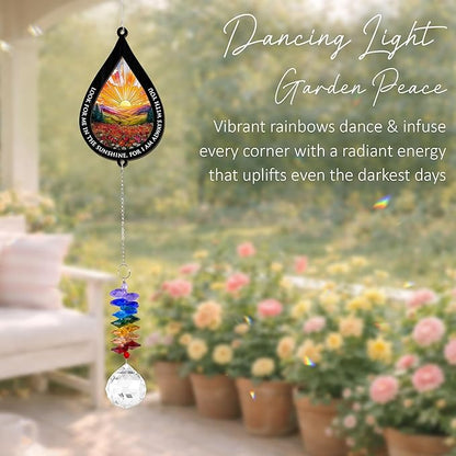 2 Layered Ornament Suncatcher - Look for Me in The Sunshine - Sympathy Gift for Loss of Loved One - Grief Gifts - Heaven Funeral Keepsake - Home Garden Decor - Mother's Day
